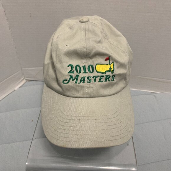 MASTERS 2010 Golf Hat Cotton Stone Strap Back American Needle Embroidered - Picture 1 of 9